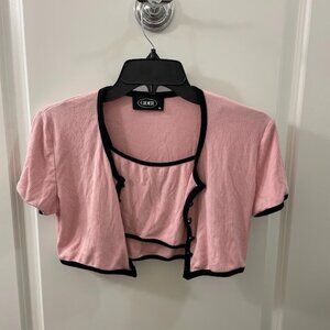 Cider Pink Cropped Coord, Sz XL (fits small)